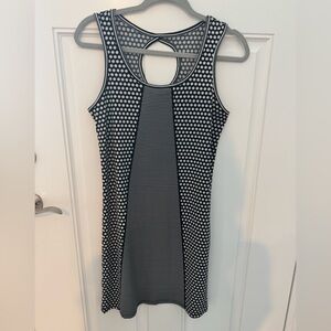 MAX STUDIO Black and White Geometric Tank Dress
